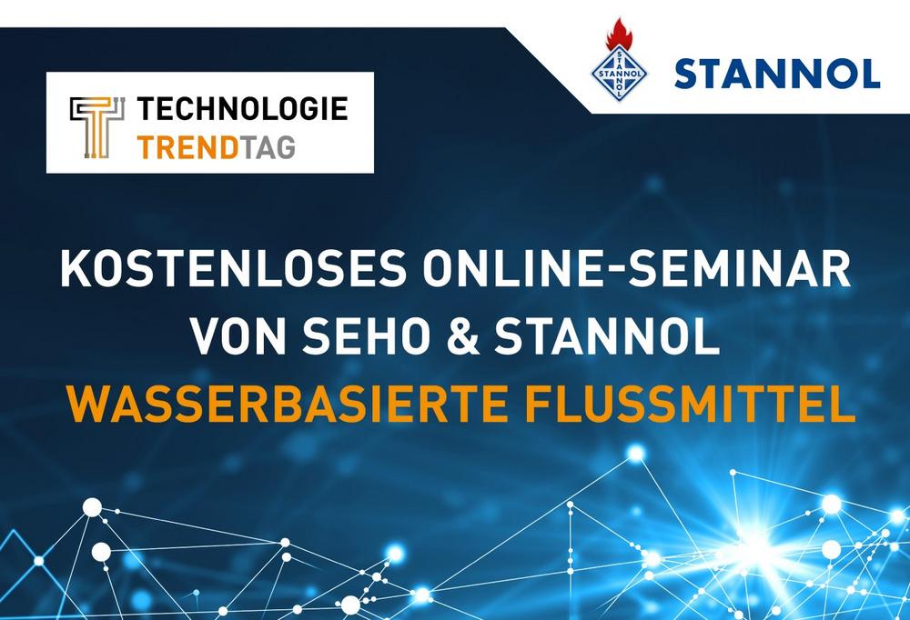 Kostenloses Online-Seminar rund um das Thema wasserbasierte Flussmittel von Stannol und SEHO (Webinar | Online)