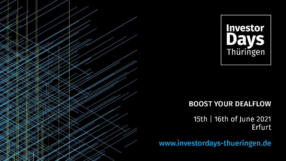 Investor Days Thüringen – Boost your Dealflow (Networking-Veranstaltung | Online)