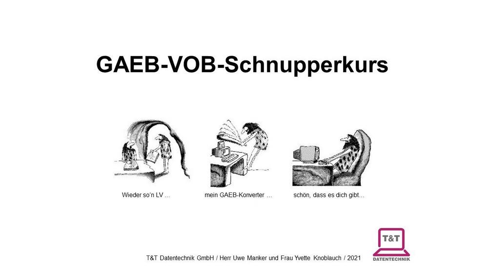 Online-GAEB-VOB-Schnupperkurs (Vortrag | Online)