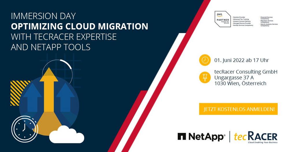 Immersion Day: Optimizing Cloud Migration with tecRacer expertise and NetApp tools in Wien (Sonstiges | Wien)