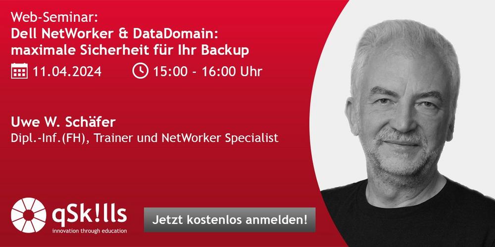 LIVE Webinar – Dell NetWorker & DataDomain: maximale Sicherheit für Ihr Backup (Webinar | Online)