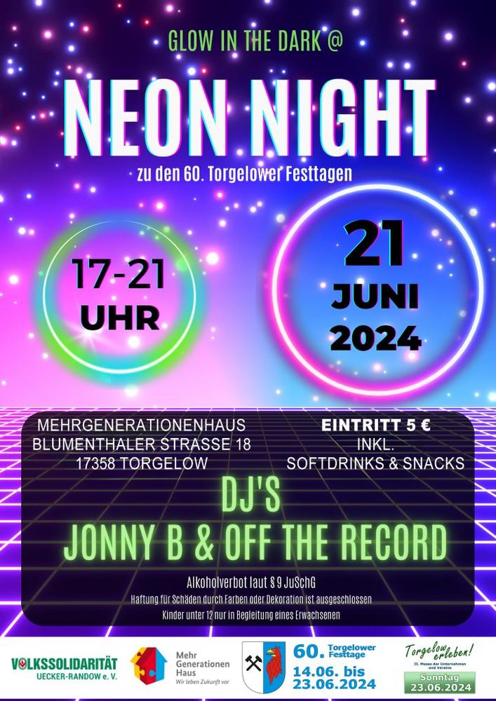 Glow in the dark @ NEON NIGHT (Unterhaltung / Freizeit | Torgelow)