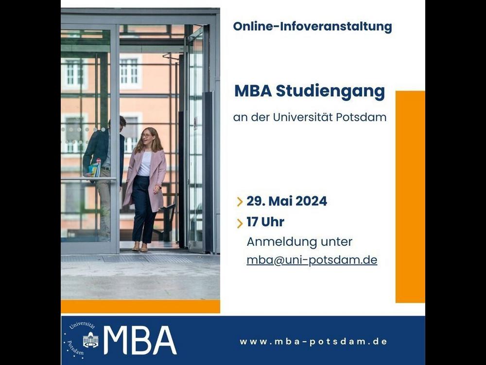 Online-Infoveranstaltung zum Master of Business Administration (MBA) an der Universität Potsdam (Webinar | Online)