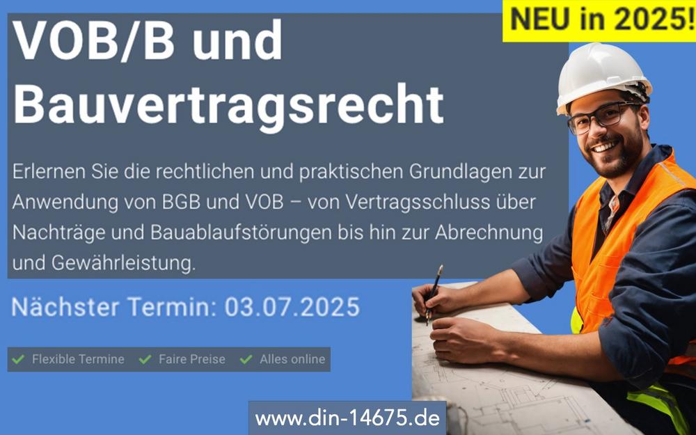 VOB/B und Bauvertragsrecht (Schulung | Online)