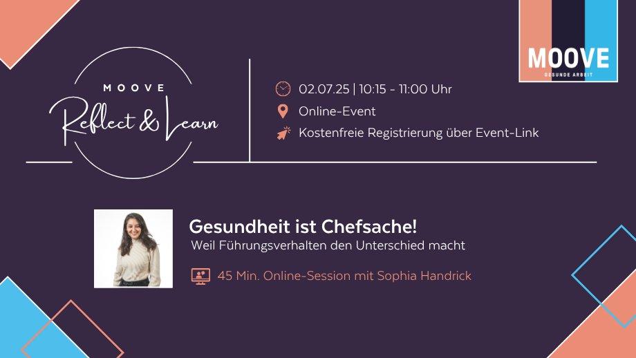 Gesundheit ist Chefsache – weil Führungsverhalten den Unterschied macht (Webinar | Online)