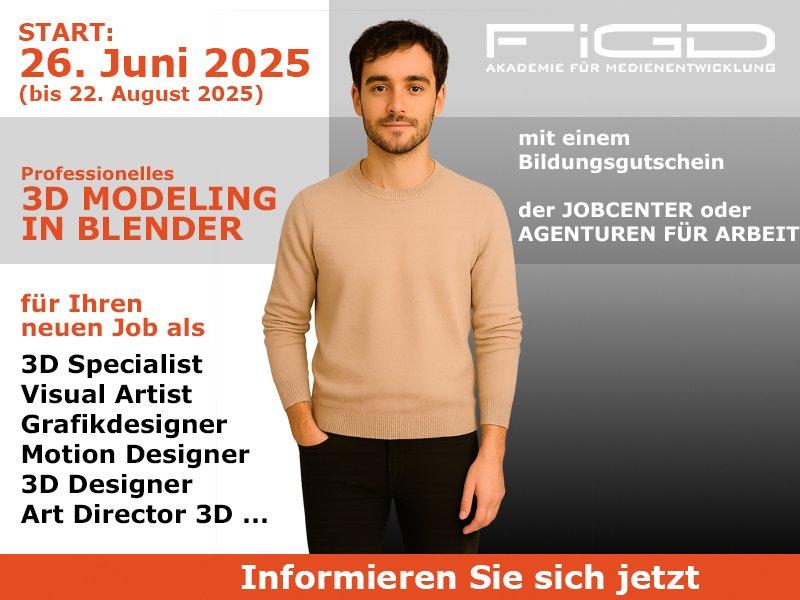 3D Modeling in Blender – vom Storyboard zur fertigen Animation (Schulung | Berlin)