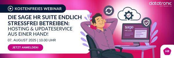 Die Sage HR Suite endlich stressfrei betreiben: Hosting & Updateservice aus einer Hand! (Webinar | Online)