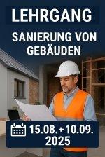 Lehrgang für Energieberatung Wohngebäude – Vertiefungsmodul 40 UE (Seminar | Online)