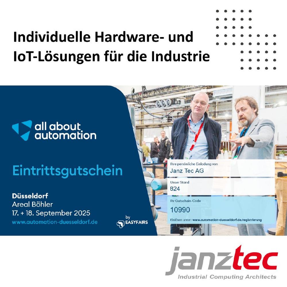 Janz Tec auf der all about automation in Düsseldorf (Messe | Düsseldorf)