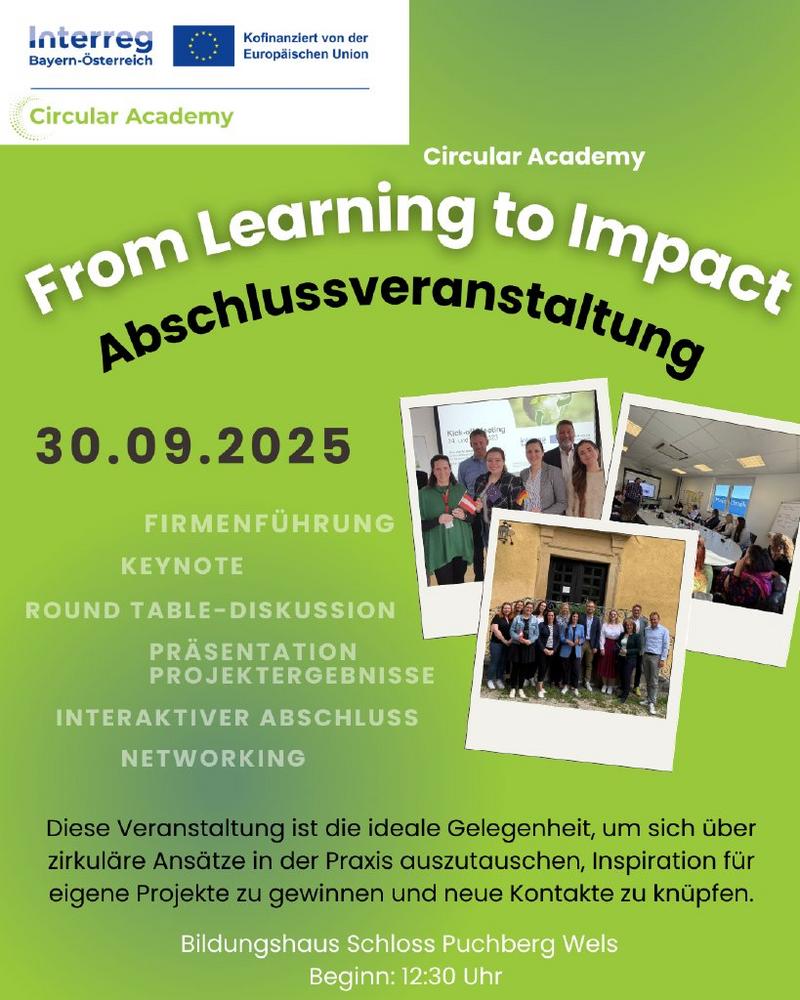 Circular Academy Abschlussveranstaltung: From Learning to Impact (Vortrag | Wels)