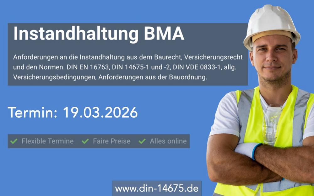 Instandhaltung BMA (Schulung | Online)