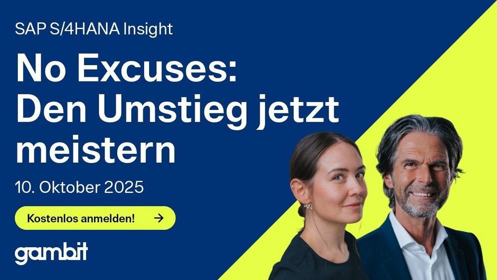 SAP S/4HANA Insight – No Excuses: Den Umstieg jetzt meistern (Webinar | Online)