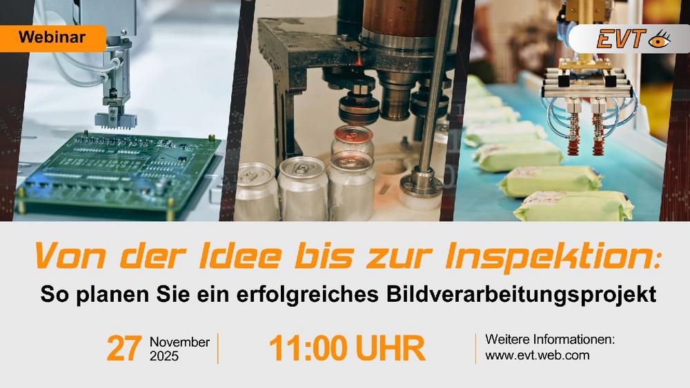 Von der Idee bis zur Inspektion: So planen Sie ein erfolgreiches Bildverarbeitungsprojekt (Webinar | Online)
