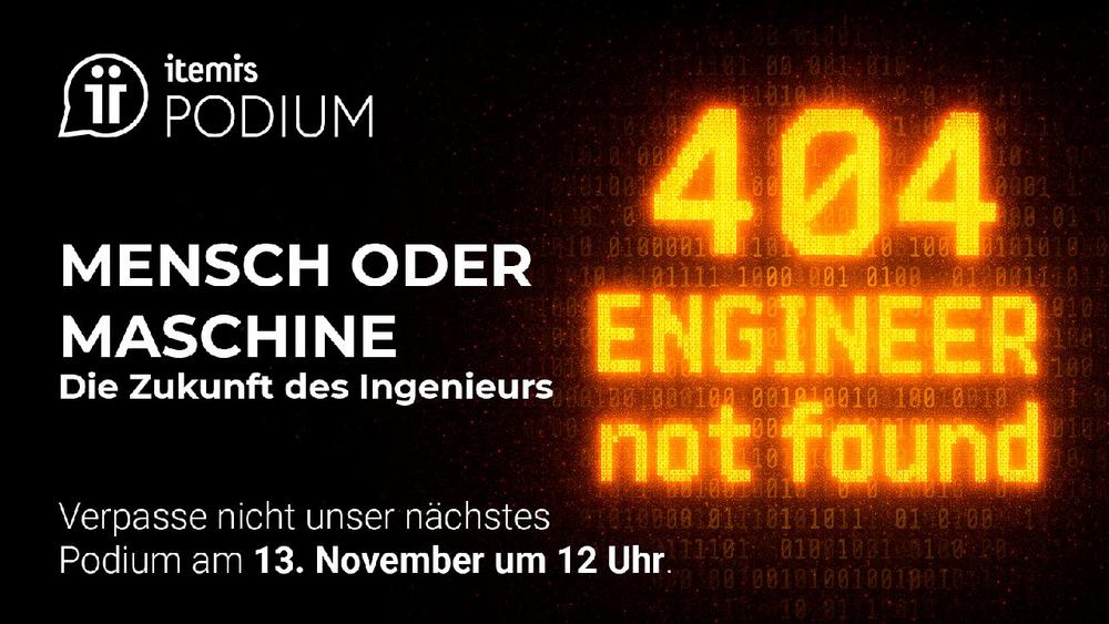 itemis PODIUM: Mensch oder Maschine – Die Zukunft des Ingenieurs (Webinar | Online)