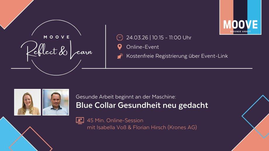 MOOVE Reflect & Learn: Blue Collar Gesundheit neu gedacht (Webinar | Online)