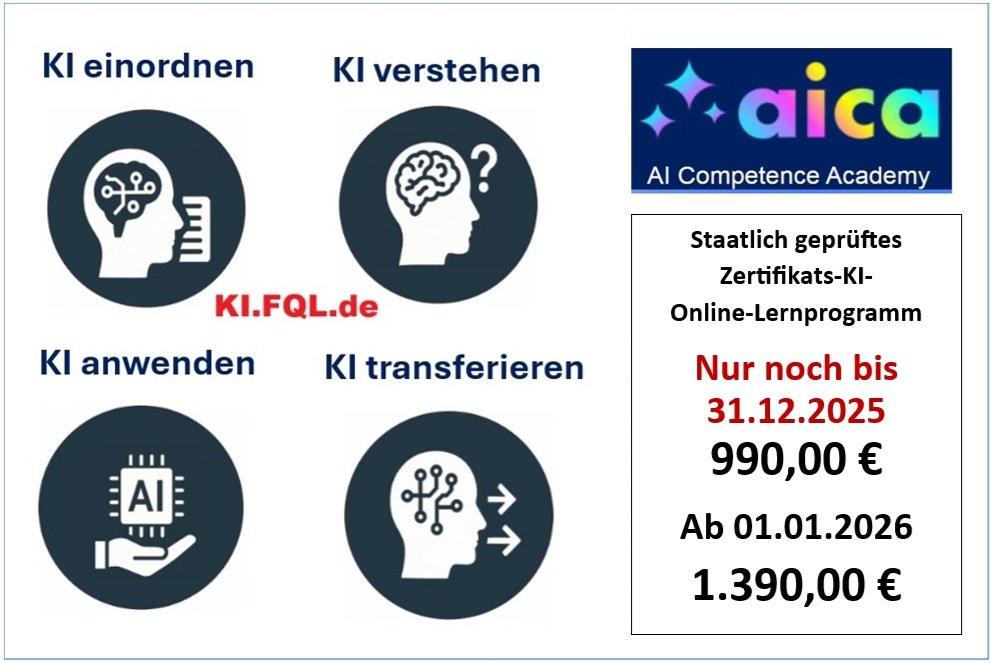 GRATIS-Webinar für staatliches Zertifikats-KI-Online-Lernprogramm (Webinar | Online)