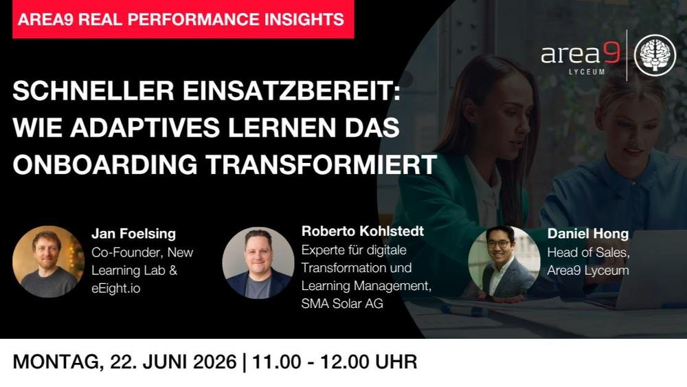 Von Onboarding-Marathon zum Performance-Sprint – Adaptiv, skalierbar, datenbasiert (Seminar | Online)