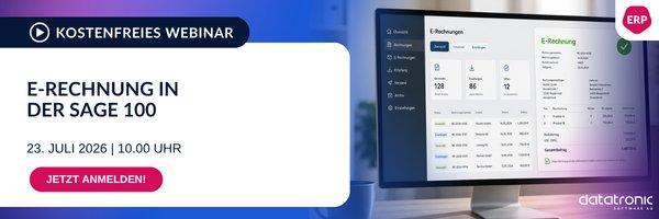 E‑Rechnung in der Sage 100 (Webinar | Online)