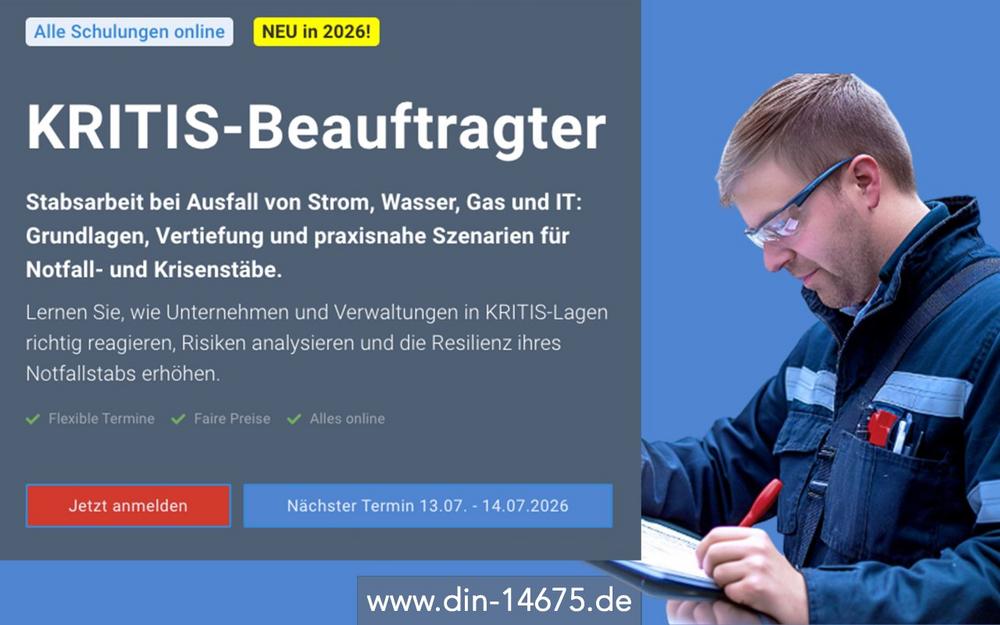 KRITIS-Beauftragter (Schulung | Online)